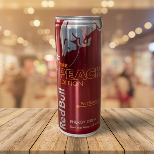 Red Bull Ernergy Drink Schweden Persikosmak