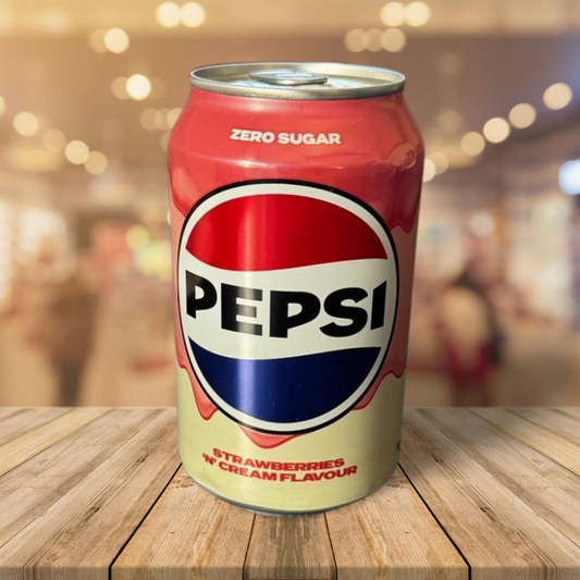 Pepsi Strawberry & Cream Zero Sugar 330ml.