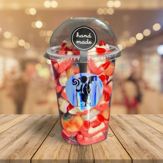 "Transsilvanisches Betthüpferli"   Fruchtgummibecher 350g Die Snack Renners Halloween Edition